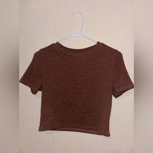 Brown Fleece Short Sleeve